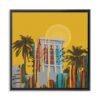 dubai wall art canvas with palm trees and modern architectural design