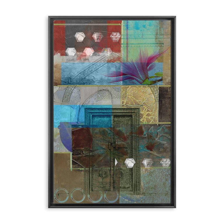 Framed-Mockup-of-Flora-Doors-03-artwork-by-Shehzad-Afzaal
